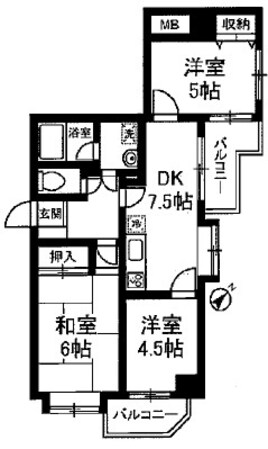 グリーンフィールド大山の物件間取画像